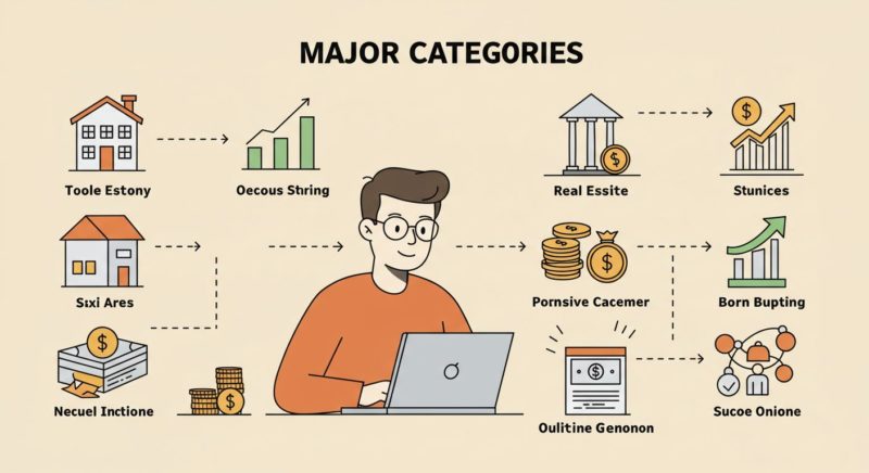 投資対象の主なカテゴリ
