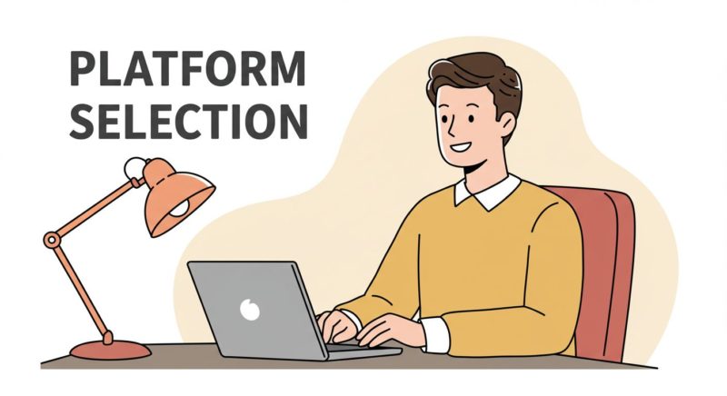 プラットフォーム選定とアップロード